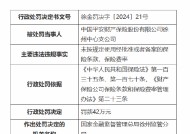 平安产险徐州中心支公司被罚42万元：因未按规定使用经批准或者备案的保险条款、保险费率